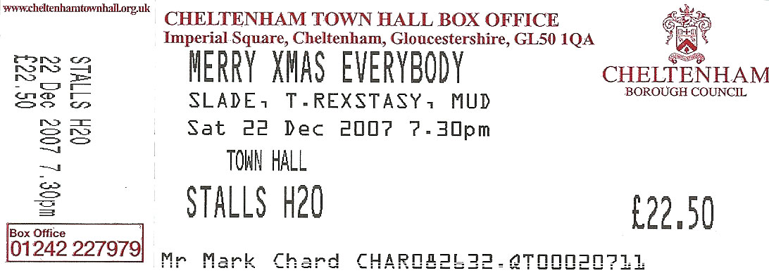 Merry Xmas Everybody Ticket